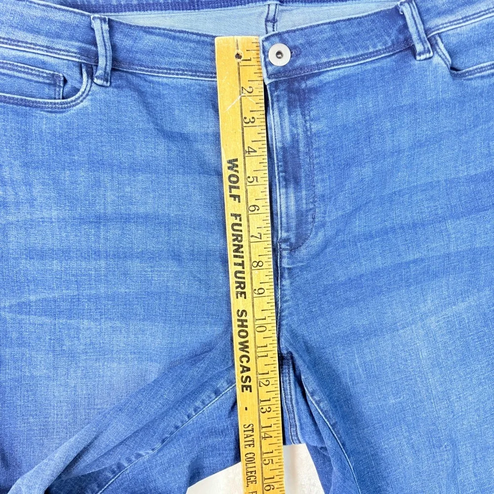 J.Jill Jeans Women Sz 22 Authentic Fit Slim Ankle Medium Wash Stretch Denim Blue
